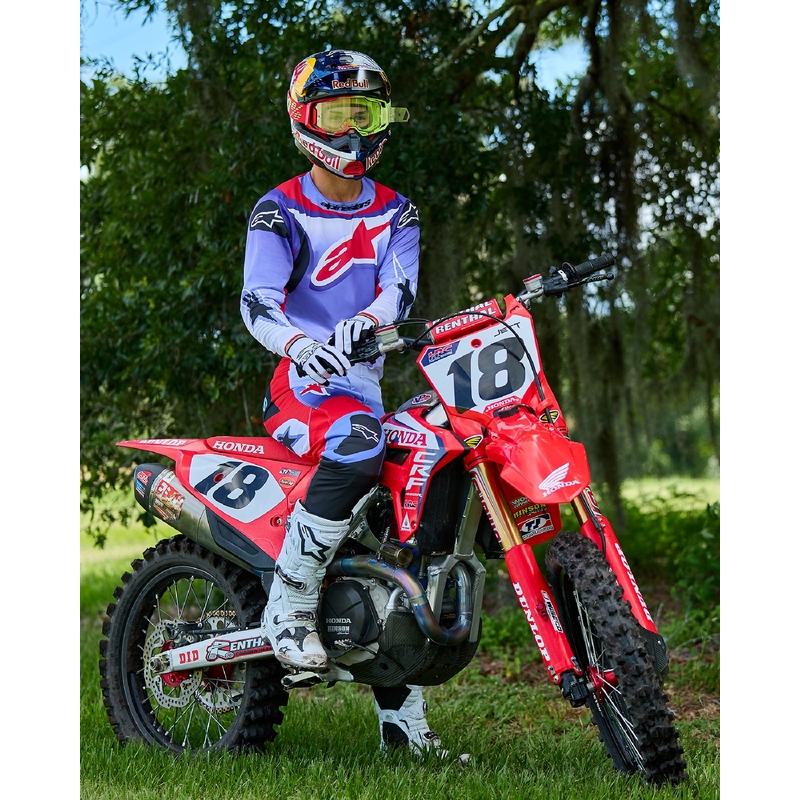 Alpinestars Fluid Wurx Motocrosshose lila-rot