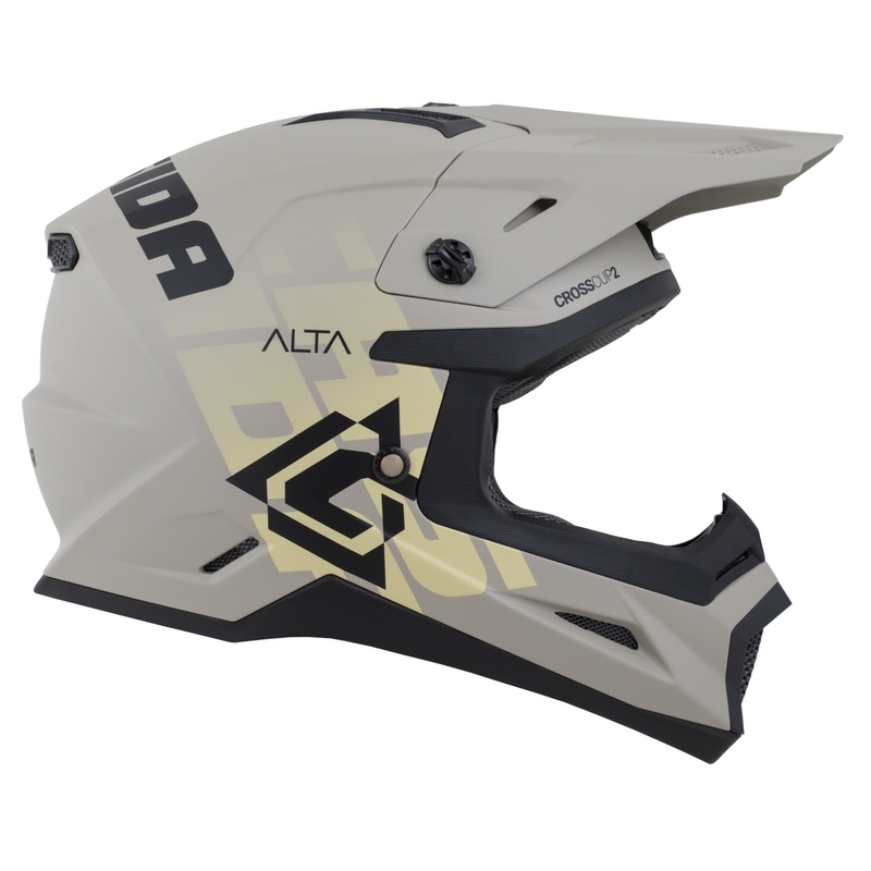 Motocross-Helm Cassida Cross Cup 2 Alta matt sandgrau