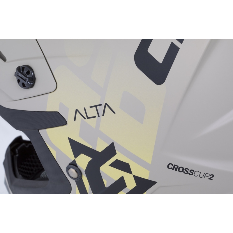 Motocross-Helm Cassida Cross Cup 2 Alta matt sandgrau