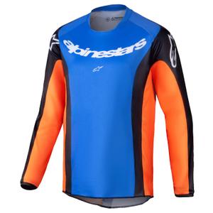 Kinder-Motocross-Trikot Alpinestars Racer Melt orange-blau