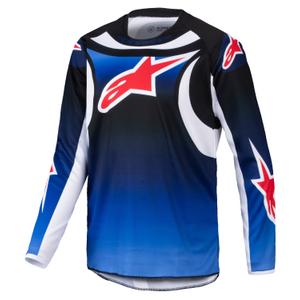 Kinder-Motocross-Trikot Alpinestars Racer Wurx blau-schwarz