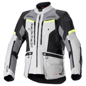 Motorradjacke Alpinestars Bogota PRO Drystar 2025 grau-schwarz-fluo gelb