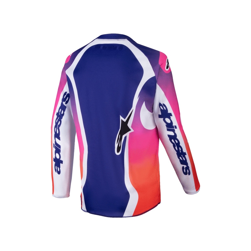 Kinder-Motocross-Trikot Alpinestars Racer Wurx mehrfarbig-weiß
