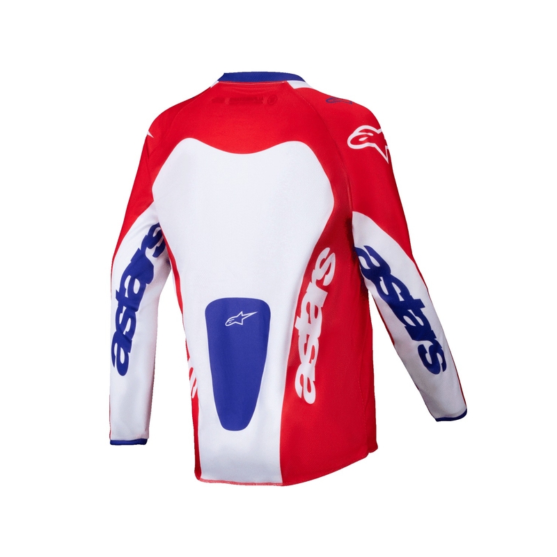 Kinder-Motocross-Trikot Alpinestars Racer Veil rot-weiß