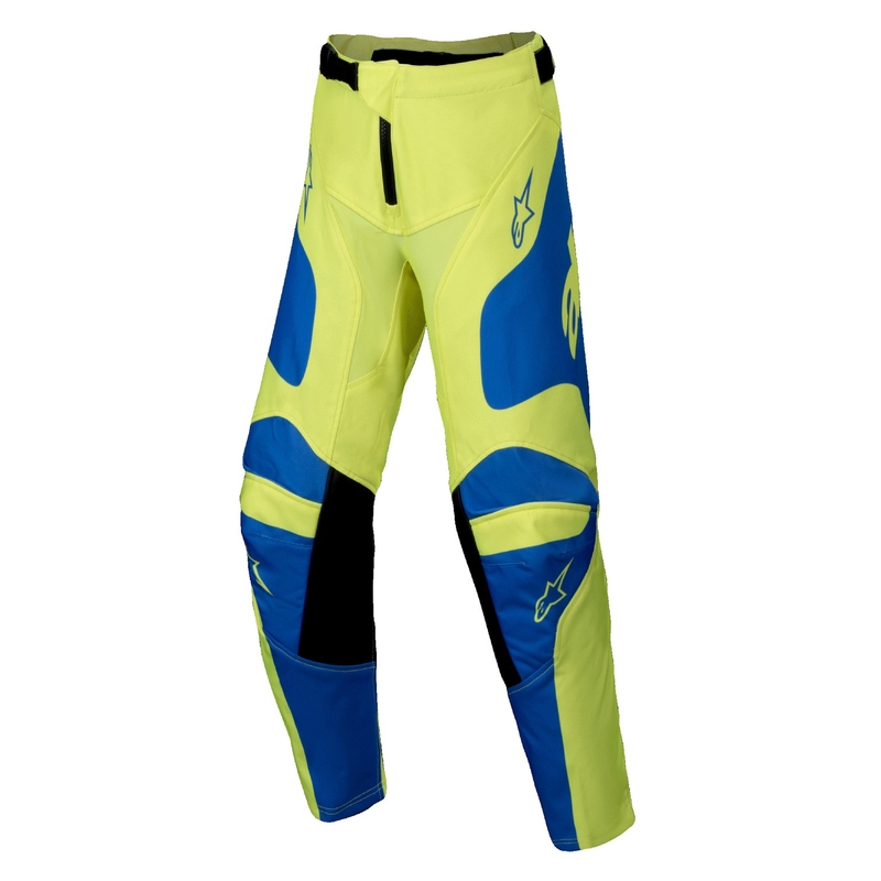Kinder-Motocross-Hose Alpinestars Racer Veil fluo gelb-blau