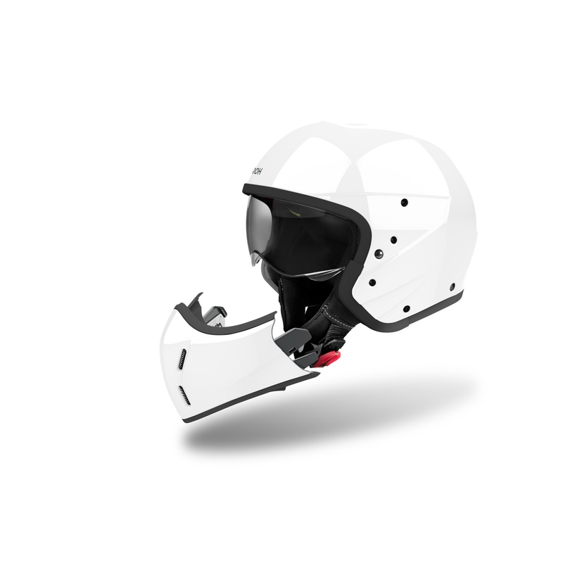 Modularer Motorradhelm Airoh J110 Farbe glänzend weiß