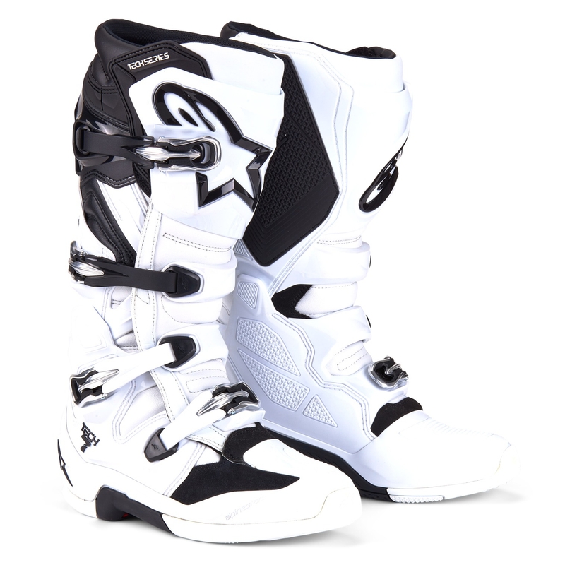 Alpinestars Tech 7 Motorradstiefel weiß-schwarz