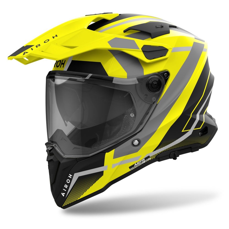 Endurohelm Airoh Commander 2 Mavick mattgelb