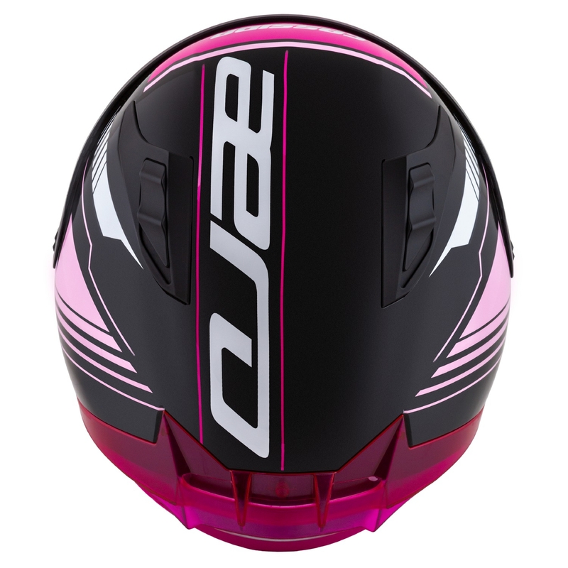 Cassida Aero Drome schwarz-rosa-weißer Integral-Motorradhelm