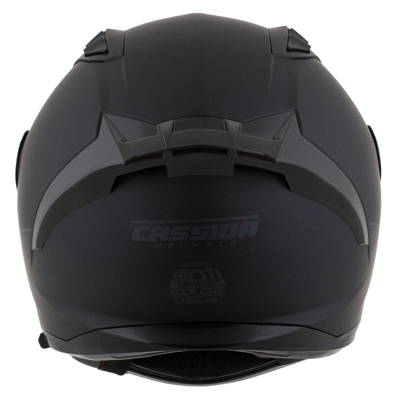 Integrierter Motorradhelm Cassida Aero mattschwarz-grau