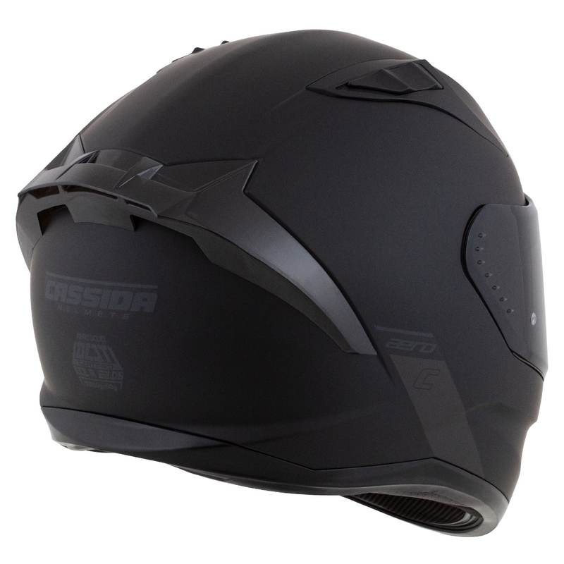Integrierter Motorradhelm Cassida Aero mattschwarz-grau