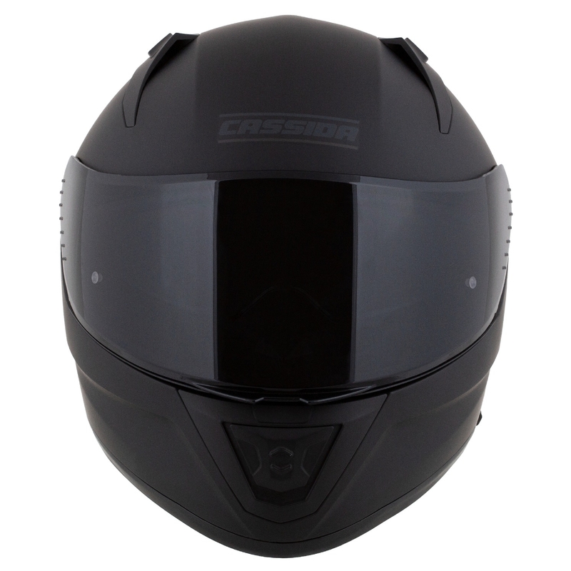 Integrierter Motorradhelm Cassida Aero mattschwarz-grau