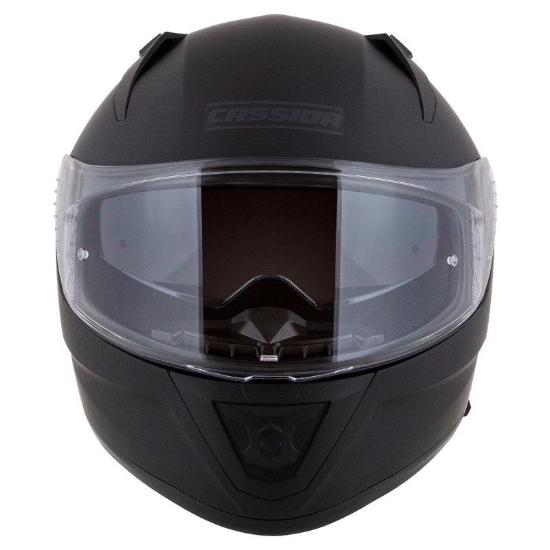 Integrierter Motorradhelm Cassida Aero mattschwarz-grau
