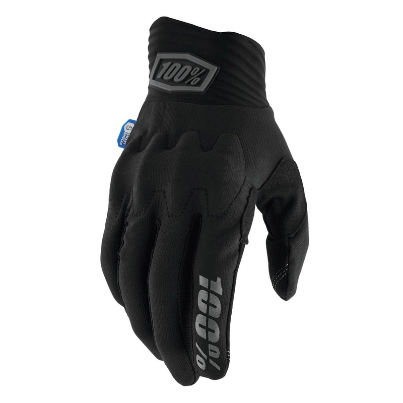 Motocross-Handschuhe 100 % Cognito Smart Shock Schwarz