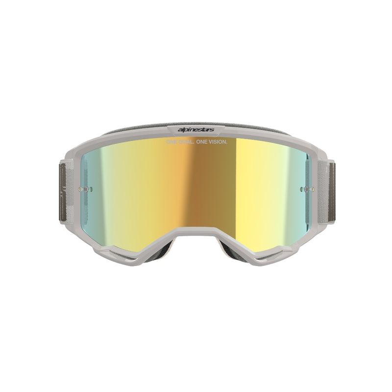 Motocross-Brille Alpinestars Vision 5 Hohlsand mit spiegelgoldenem Plexiglas