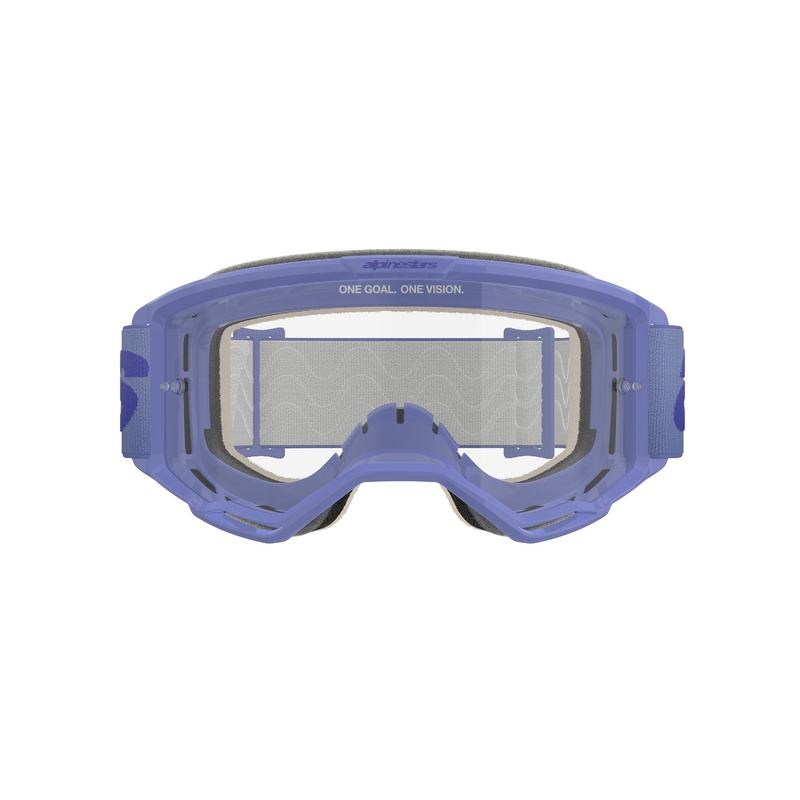 Alpinestars Vision 5 Wordmark Motocross-Brille lila mit klarem Plexiglas