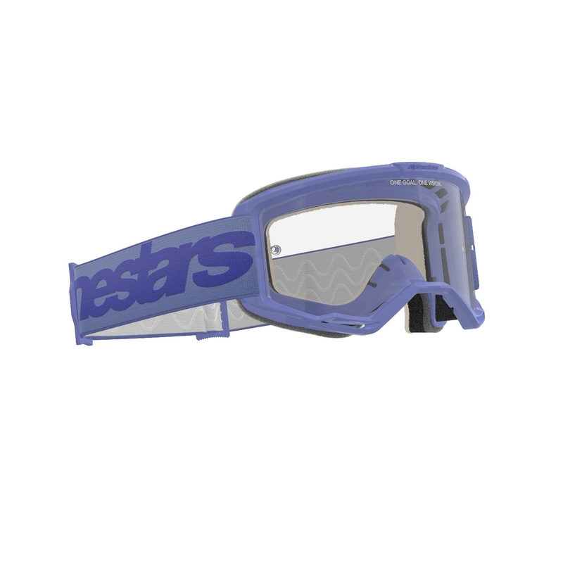 Alpinestars Vision 5 Wordmark Motocross-Brille lila mit klarem Plexiglas