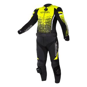 Motorradkombi RSA GT2 Schwarz-Weiß-Fluogelb Sale - II. Qualität Ausverkauf