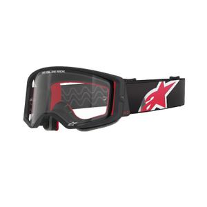 Alpinestars Supertech Corp Motocross-Brille schwarz-rot mit klarer Linse