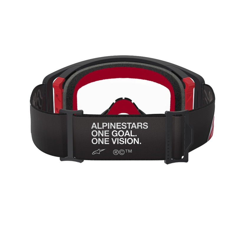 Alpinestars Supertech Corp Motocross-Brille schwarz-rot mit klarer Linse