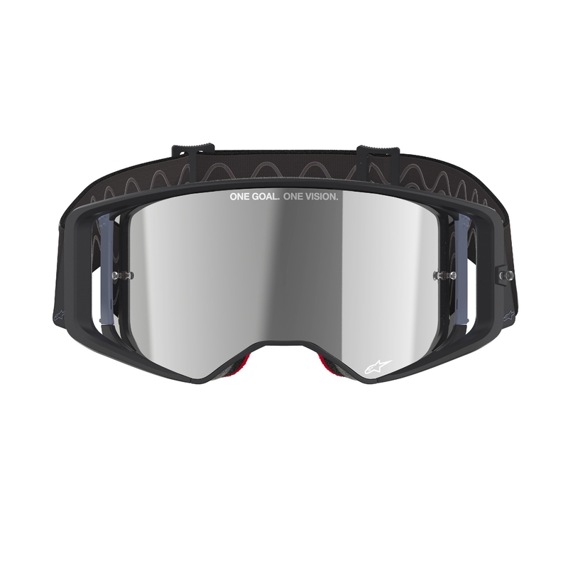 Alpinestars Supertech Corp Motocross-Brille Schwarz-Grau mit silberner Linse