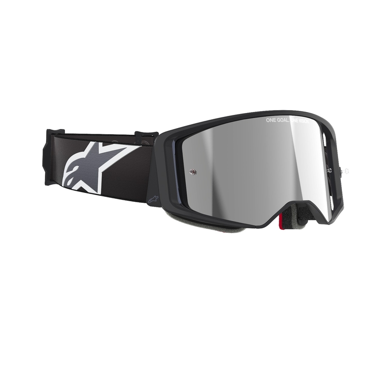 Alpinestars Supertech Corp Motocross-Brille Schwarz-Grau mit silberner Linse