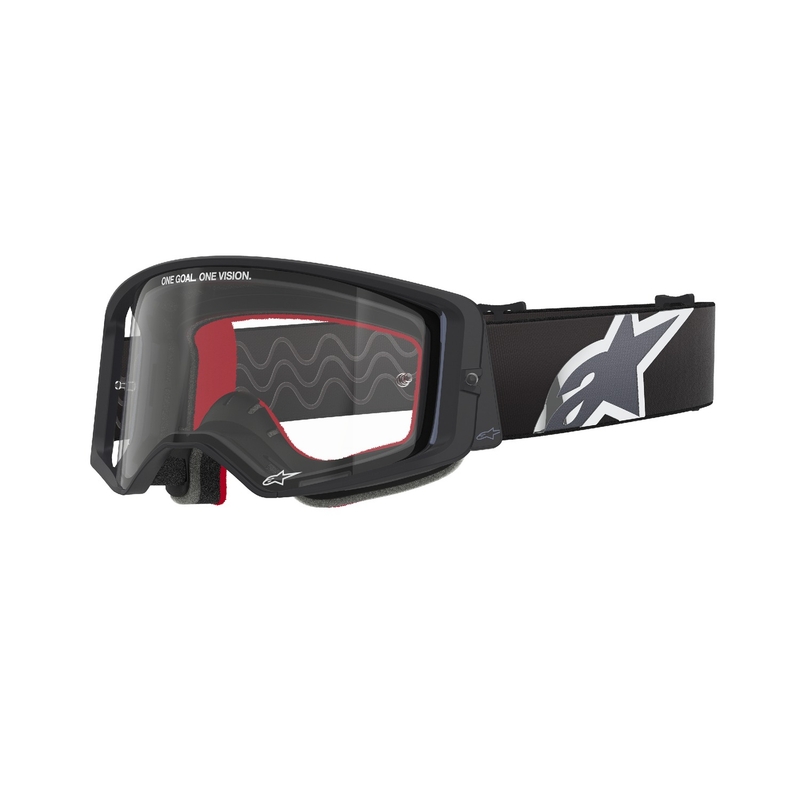 Alpinestars Supertech Corp Motocross-Brille schwarz-grau mit klarer Linse