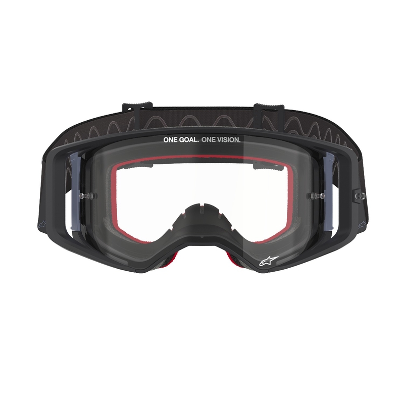 Alpinestars Supertech Corp Motocross-Brille schwarz-grau mit klarer Linse
