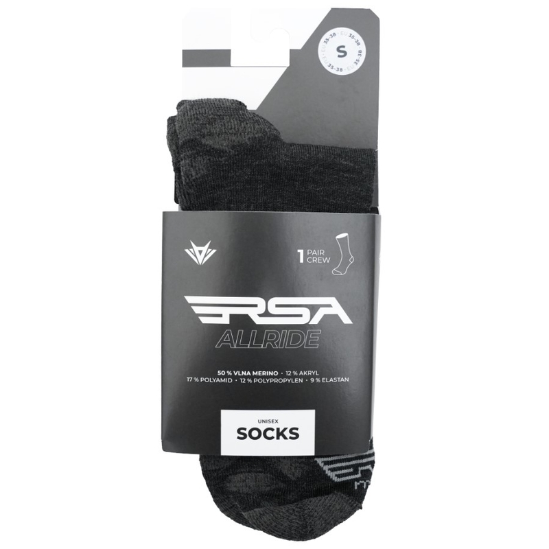 RSA Allride Merino Low Dunkelgraue Socken
