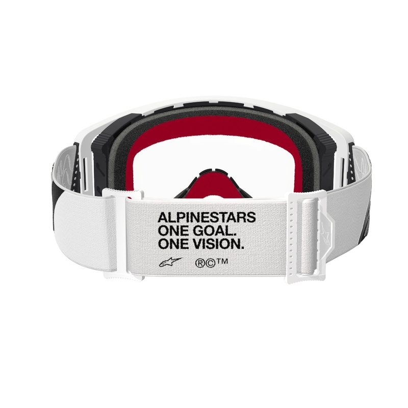 Alpinestars Supertech Corp Motocross-Brille weiß mit klarer Linse