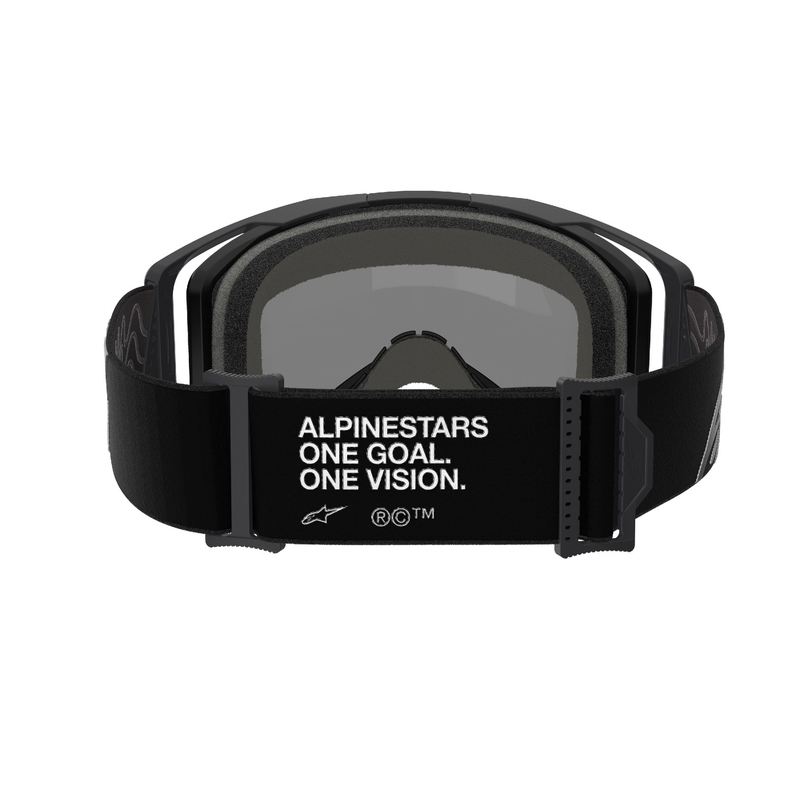 Alpinestars Vision 8 Corp Motocross-Brille schwarz mit verspiegelten roten Gläsern