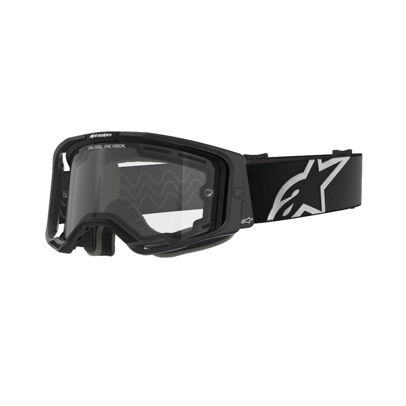 Alpinestars Vision 8 Corp Motocross-Brille schwarz mit doppelter, beschlagfreier, klarer Linse