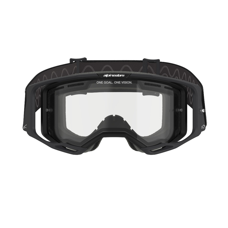 Alpinestars Vision 8 Corp Motocross-Brille schwarz mit doppelter, beschlagfreier, klarer Linse
