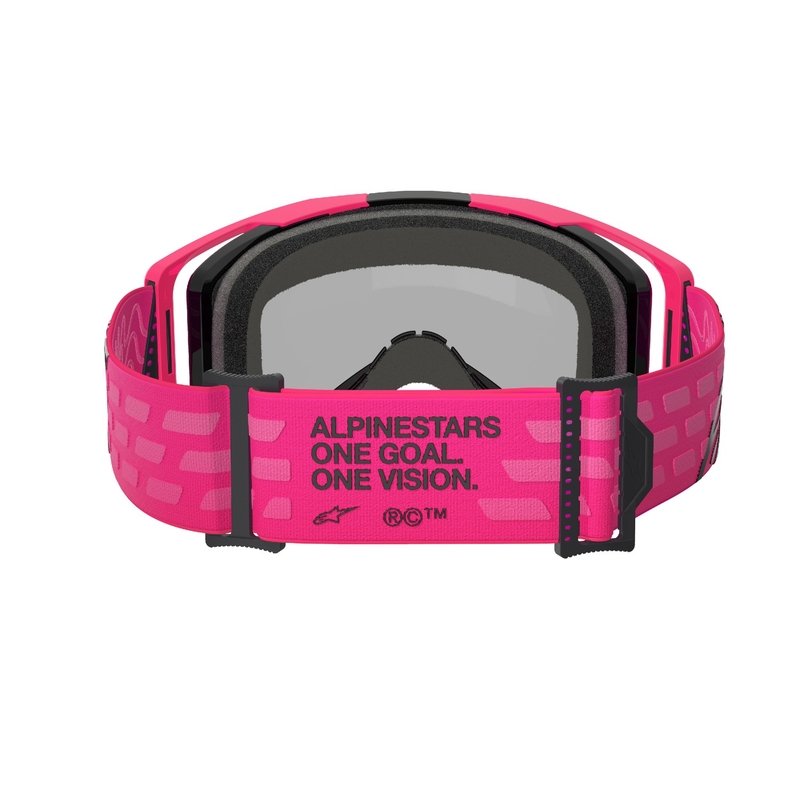 Alpinestars Vision 8 Corp Motocross-Brille rosa mit verspiegelten roten Gläsern