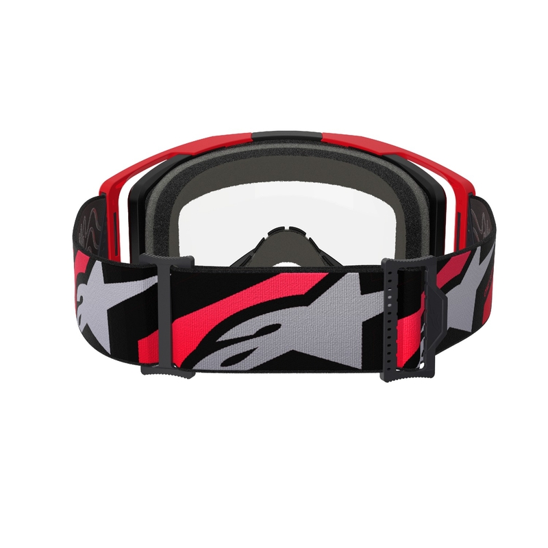 Motocross-Brille Alpinestars Vision 8 Luar rot-schwarz mit klarer Linse