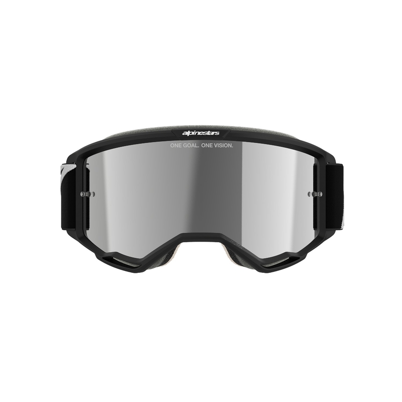 Alpinestars Vision 5 Corp Motocross-Brille schwarz mit verspiegelten silbernen Gläsern