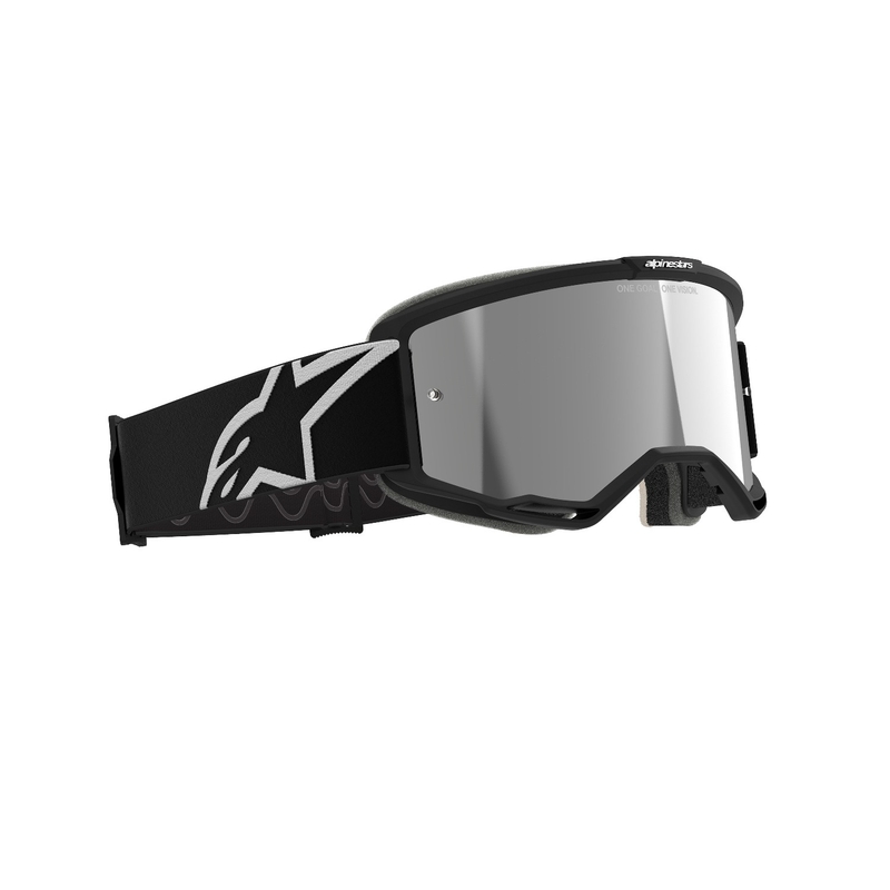 Alpinestars Vision 5 Corp Motocross-Brille schwarz mit verspiegelten silbernen Gläsern