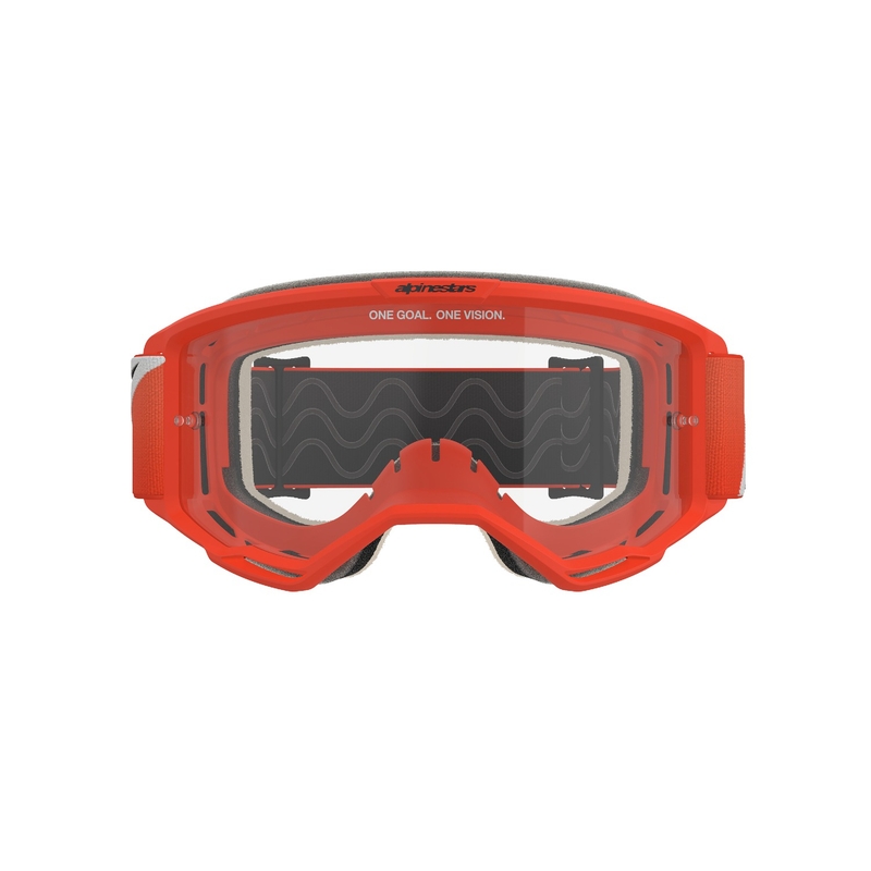 Motocross-Brille Alpinestars Vision 5 Corp orange mit klarer Linse