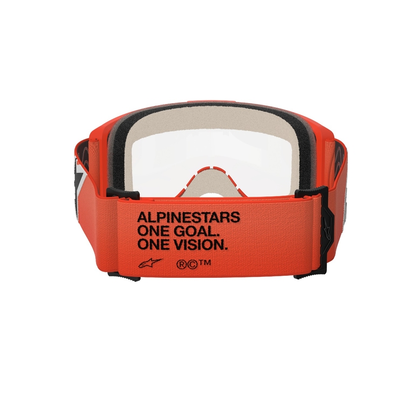 Motocross-Brille Alpinestars Vision 5 Corp orange mit klarer Linse
