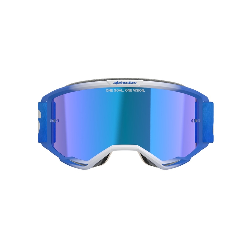 Alpinestars Vision 5 Blaze Blue Motocross-Brille mit blauen Spiegelgläsern
