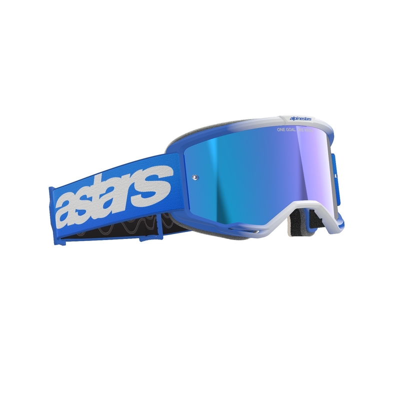 Alpinestars Vision 5 Blaze Blue Motocross-Brille mit blauen Spiegelgläsern