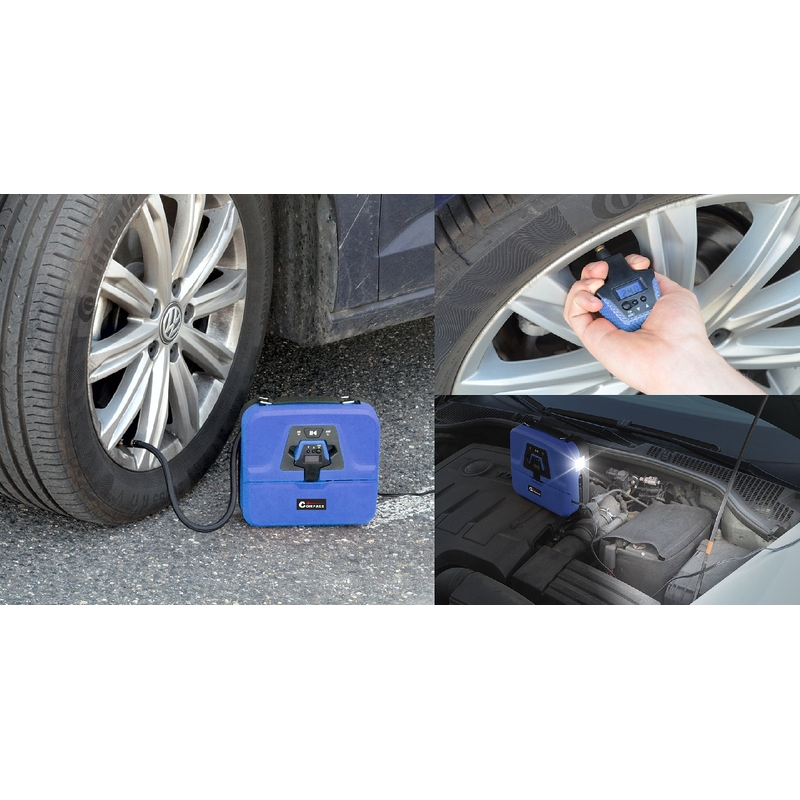 Kompressor 12V BOX digital 3in1