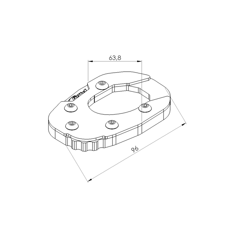 Kickstand extension PUIG schwarz
