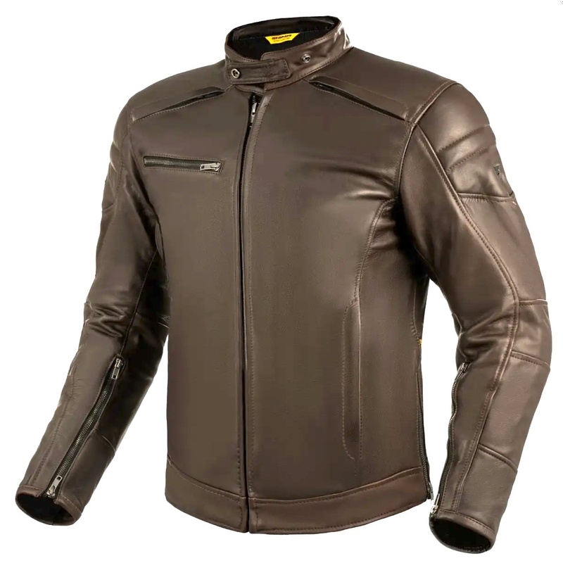 Leder-Motorradjacke Shima Hunter+ 2.0 braun