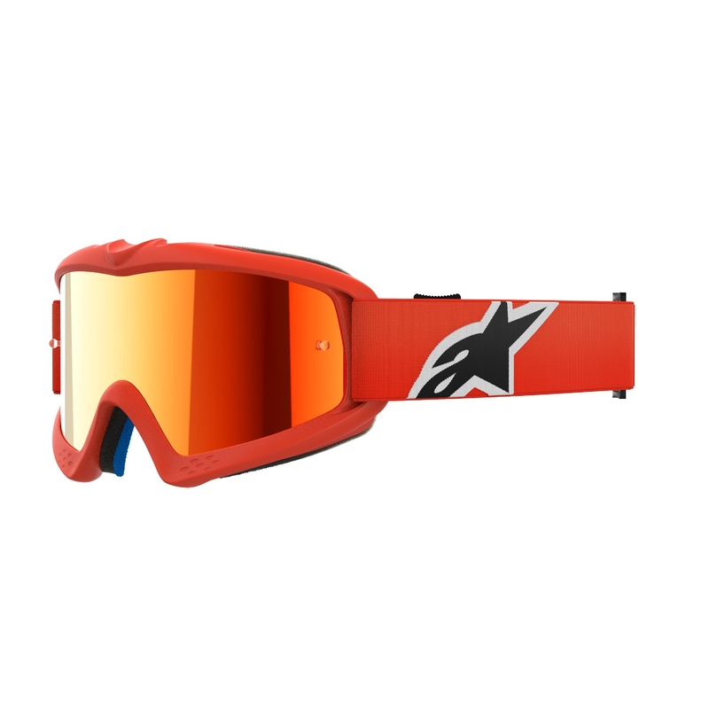 Alpinestars Vision Youth Corp Kinder-Motocross-Brille in Orange mit verspiegelten roten Gläsern