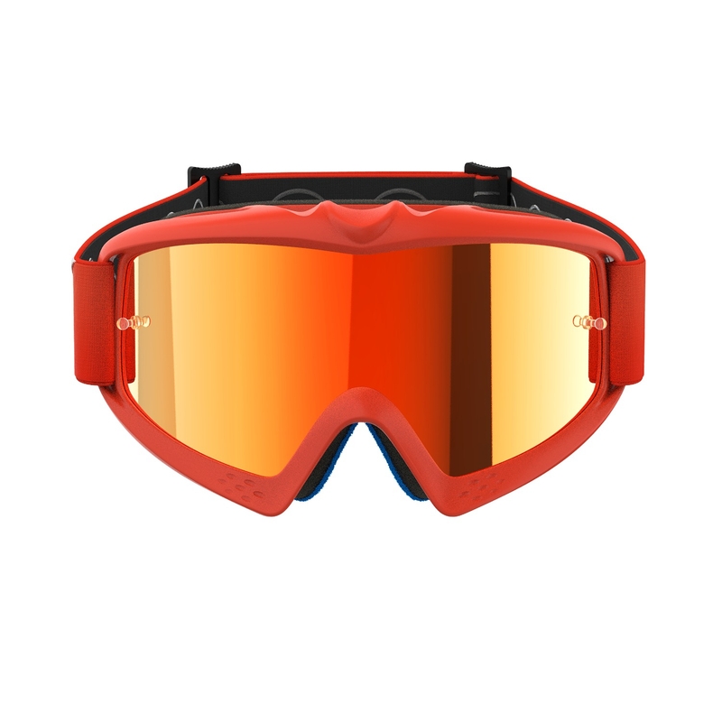 Alpinestars Vision Youth Corp Kinder-Motocross-Brille in Orange mit verspiegelten roten Gläsern