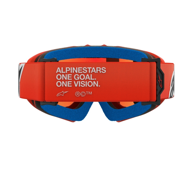 Alpinestars Vision Youth Corp Kinder-Motocross-Brille in Orange mit verspiegelten roten Gläsern