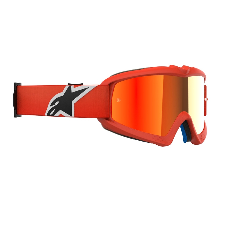 Alpinestars Vision Youth Corp Kinder-Motocross-Brille in Orange mit verspiegelten roten Gläsern