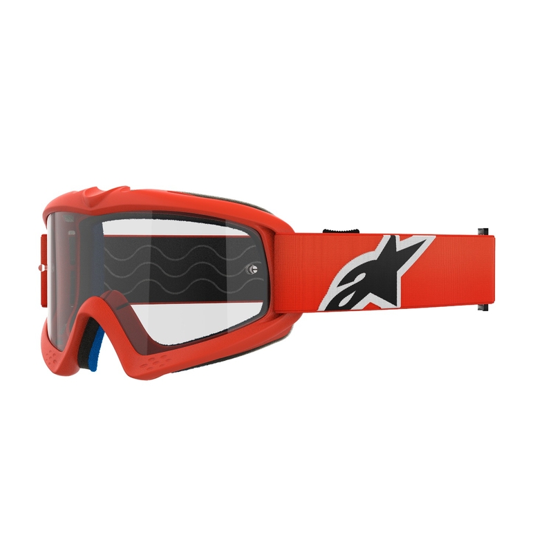 Alpinestars Vision Youth Corp Kinder-Motocross-Brille orange mit klarer Linse