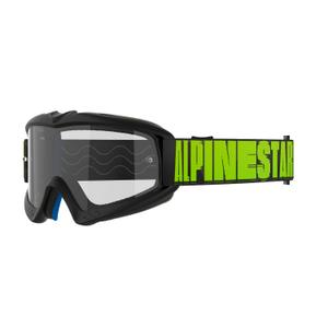 Alpinestars Vision Youth Hollow Schwarz-Anthrazit-Fluo Gelb Kinder-Motocross-Brille mit klarer Linse
